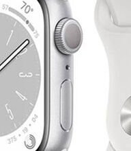 Apple Watch Series 8 GPS 41mm strieborná , hliníkové puzdro so športovým remienkom biela 5