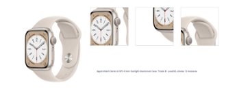 Apple Watch Series 8 GPS, 41mm, hviezdna biela, hliníkové puzdro, Trieda B - použité, záruka 12 mesiacov 1