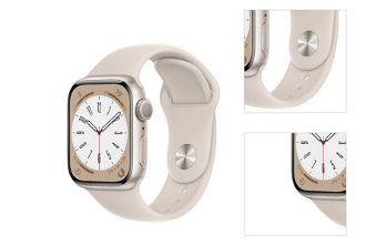 Apple Watch Series 8 GPS, 41mm, hviezdna biela, hliníkové puzdro, Trieda B - použité, záruka 12 mesiacov 3
