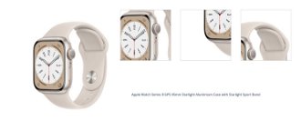 Apple Watch Series 8 GPS 45mm hviezdna biela , hliníkové puzdro so športovým remienkom hviezdna biela 1