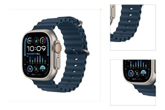 Apple Watch Ultra 2 GPS, 49mm , titánové puzdro s oceánskym remienkom modrá 3