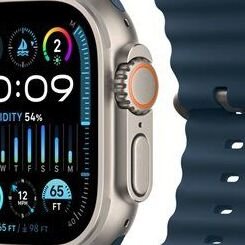 Apple Watch Ultra 2 GPS, 49mm , titánové puzdro s oceánskym remienkom modrá 5