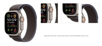 Apple Watch Ultra 2 GPS , 49mm , titánové puzdro  s trailovým remienkom modrá/čierna - M/L 1