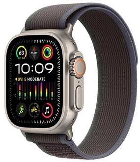 Apple Watch Ultra 2 GPS , 49mm , titánové puzdro  s trailovým remienkom modrá/čierna - M/L
