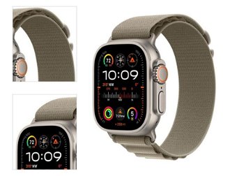 Apple Watch Ultra 2 GPS , 49mm , titánové puzdro  s trailovým remienkom zelená/šedá - M/L 4