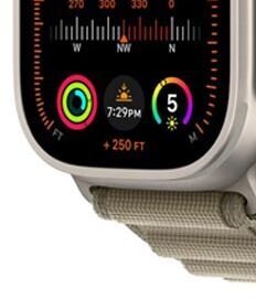 Apple Watch Ultra 2 GPS , 49mm , titánové puzdro  s trailovým remienkom zelená/šedá - S/M 8