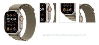 Apple Watch Ultra 2 GPS , 49mm , titánové puzdro  s trailovým remienkom zelená/šedá - S/M 1