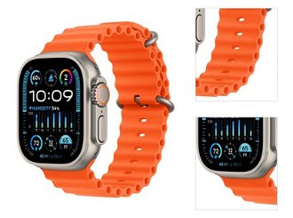 Apple Watch Ultra 2 GPS, 49mm , titánové puzdro s oceánskym remienkom oranžová 3