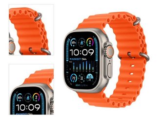 Apple Watch Ultra 2 GPS, 49mm , titánové puzdro s oceánskym remienkom oranžová 4