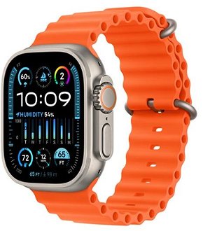 Apple Watch Ultra 2 GPS, 49mm , titánové puzdro s oceánskym remienkom oranžová 2
