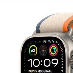 Apple Watch Ultra 2 GPS , 49mm , titánové puzdro  s trailovým remienkom oranžová/béžová - M/L 6