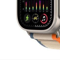 Apple Watch Ultra 2 GPS , 49mm , titánové puzdro  s trailovým remienkom oranžová/béžová - M/L 8