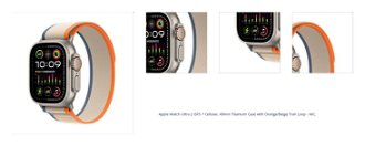 Apple Watch Ultra 2 GPS , 49mm , titánové puzdro  s trailovým remienkom oranžová/béžová - M/L 1