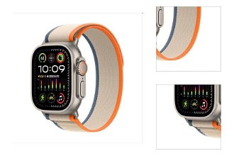 Apple Watch Ultra 2 GPS , 49mm , titánové puzdro  s trailovým remienkom oranžová/béžová - M/L 3