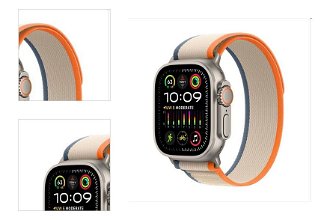 Apple Watch Ultra 2 GPS , 49mm , titánové puzdro  s trailovým remienkom oranžová/béžová - M/L 4