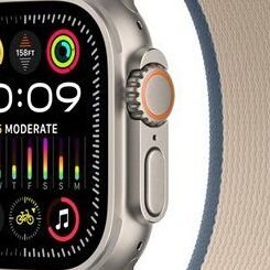 Apple Watch Ultra 2 GPS , 49mm , titánové puzdro  s trailovým remienkom oranžová/béžová - M/L 5