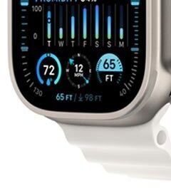 Apple Watch Ultra 2 GPS , 49mm , titánové puzdro s oceánskym remienkom biela 8