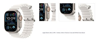 Apple Watch Ultra 2 GPS , 49mm , titánové puzdro s oceánskym remienkom biela 1