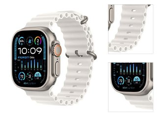 Apple Watch Ultra 2 GPS , 49mm , titánové puzdro s oceánskym remienkom biela 3