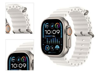 Apple Watch Ultra 2 GPS , 49mm , titánové puzdro s oceánskym remienkom biela 4