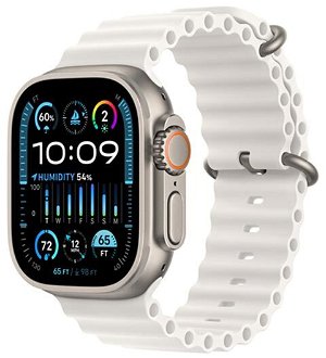 Apple Watch Ultra 2 GPS , 49mm , titánové puzdro s oceánskym remienkom biela 2