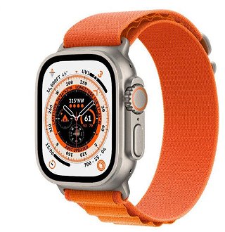Apple Watch Ultra GPS + Cellular 49mm Titanium Case with Orange Alpine Loop - Small