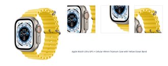 Apple Watch Ultra GPS + Cellular 49mm Titanium Case with Yellow Ocean Band 1