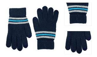 Art Of Polo Man's Gloves Rk22232 Navy Blue 3