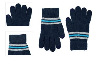 Art Of Polo Man's Gloves Rk22232 Navy Blue 4