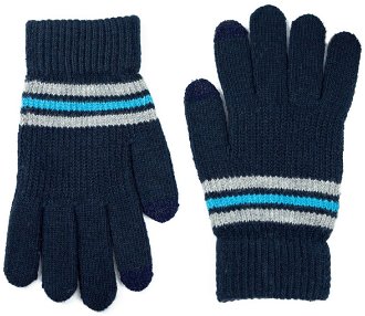 Art Of Polo Man's Gloves Rk22232 Navy Blue 2