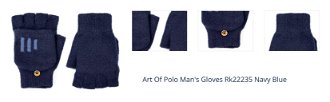 Art Of Polo Man's Gloves Rk22235 Navy Blue 1