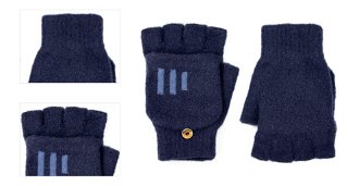 Art Of Polo Man's Gloves Rk22235 Navy Blue 4