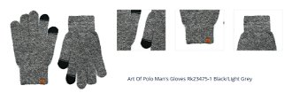 Art Of Polo Man's Gloves Rk23475-1 Black/Light Grey 1