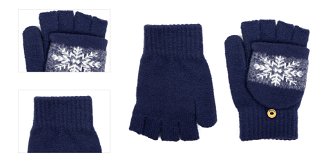 Art Of Polo Unisex's Gloves rk23369-6 White/Navy Blue 4