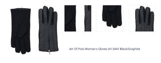 Art Of Polo Woman's Gloves rk13441 Black/Graphite 1