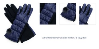 Art Of Polo Woman's Gloves Rk14317-5 Navy Blue 1
