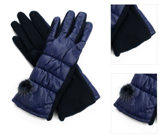Art Of Polo Woman's Gloves Rk14317-5 Navy Blue 3