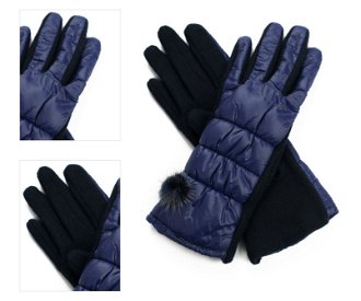 Art Of Polo Woman's Gloves Rk14317-5 Navy Blue 4