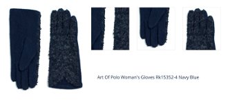 Art Of Polo Woman's Gloves Rk15352-4 Navy Blue 1