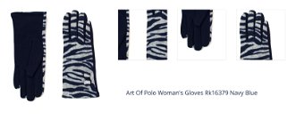 Art Of Polo Woman's Gloves Rk16379 Navy Blue 1
