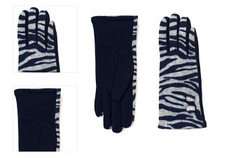 Art Of Polo Woman's Gloves Rk16379 Navy Blue 4