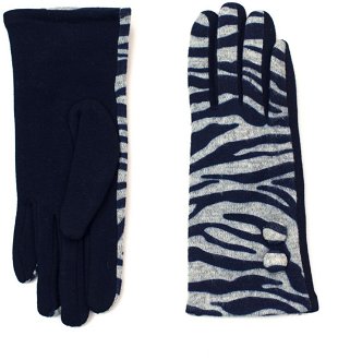 Art Of Polo Woman's Gloves Rk16379 Navy Blue 2