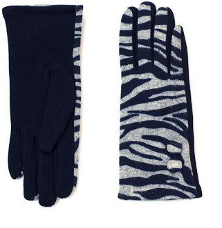 Art Of Polo Woman's Gloves Rk16379 Navy Blue