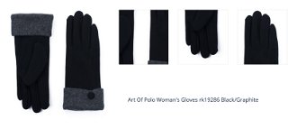 Art Of Polo Woman's Gloves rk19286 Black/Graphite 1