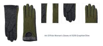 Art Of Polo Woman's Gloves rk19290 Graphite/Olive 1