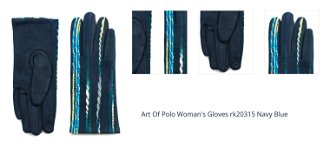Art Of Polo Woman's Gloves rk20315 Navy Blue 1