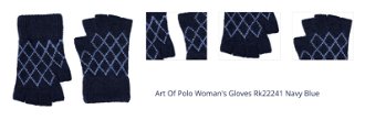 Art Of Polo Woman's Gloves Rk22241 Navy Blue 1