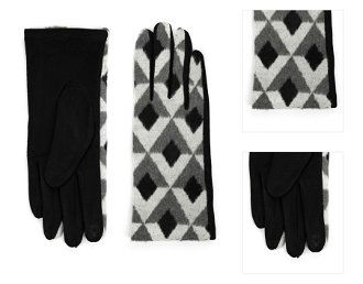 Art Of Polo Woman's Gloves Rk23207-3 Black/Light Grey 3