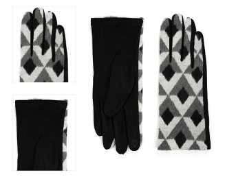 Art Of Polo Woman's Gloves Rk23207-3 Black/Light Grey 4