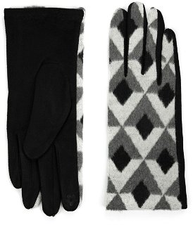 Art Of Polo Woman's Gloves Rk23207-3 Black/Light Grey 2